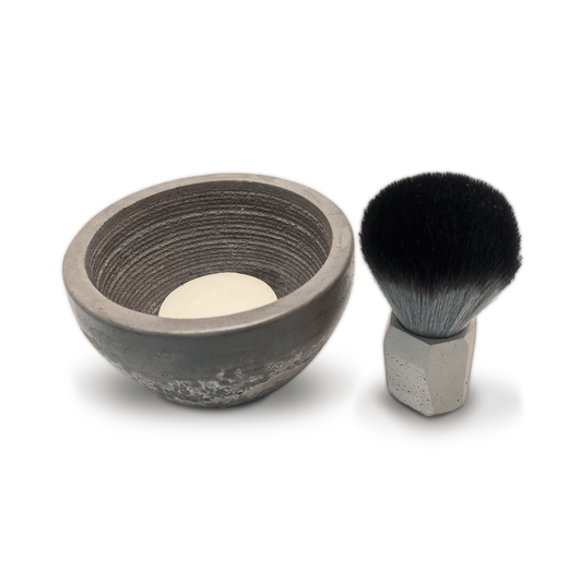 Grey Blotch Shaving Bowl Bundle - Beards and Stuff