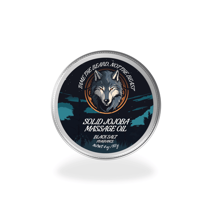 Black Salt Solid Jojoba Massage Oil - Beards and Stuff